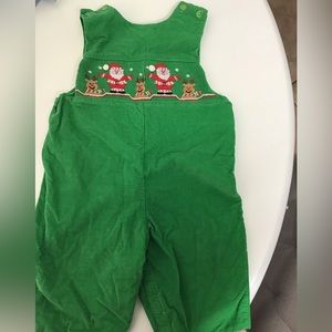 Christmas Corduroy Smocked Outfit